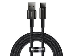 Kabel USB - USB-C BASEUS Tungsten Gold 100W 2m Czarny