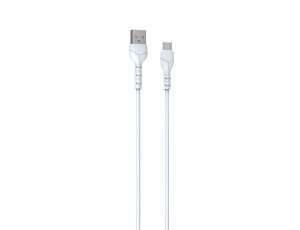 Kabel USB - USB-C DEVIA Kintone 2.1A 1 m Biały (30 szt.)