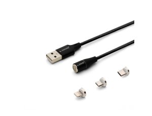 Kabel USB - USB-C Micro Lighting SAVIO CL-155 2 m