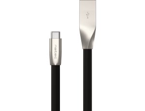 Kabel USB - USB-C NATEC Prati 1 m Czarno-srebrny