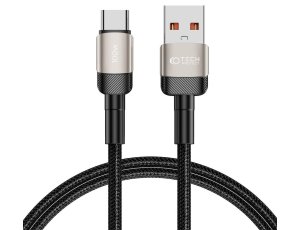 Kabel USB - USB-C TECH-PROTECT UltraBoost EVO 100W/5A 1 m Czarno-beżowy