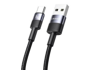 Kabel USB - USB-C USAMS SJ718 60W 1.2 m Stalowy