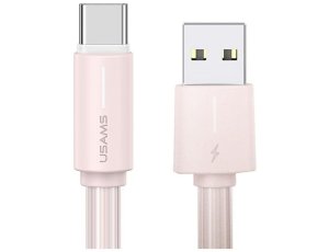 Kabel USB - USB-C USAMS SJ732USB04 18W 1 m Różowy