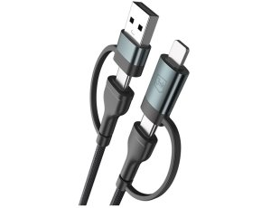 Kabel USB/USB-C - USB-C/Lightning 3MK Hyper Cable N-Series 60W 1.2 m Czarny
