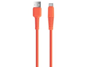 Kabel USB - USB-C XO KSC-C-1.5210 2.1A 1.5 m Pomarańczowy