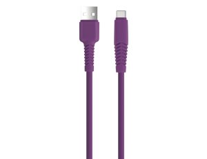 Kabel USB - USB-C XO KSC-C-1.5219 2.1A 1.5 m Fioletowy