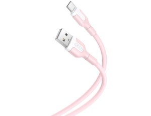 Kabel USB - USB-C XO NB212 2.1A 1 m Różowy