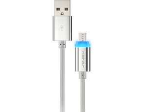 Kabel USB - USB Micro EXTREME MEDIA 1 m Srebrny