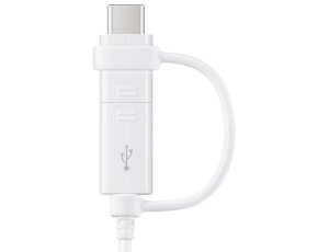 Kabel USB - USB - Typ-C/Micro USB SAMSUNG 1.5 m Biały