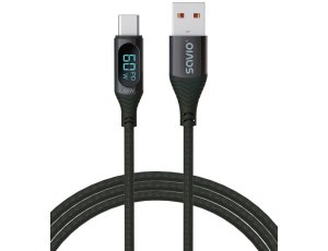 Kabel USB - USB - USB-C SAVIO CL-172 1 m Czarny