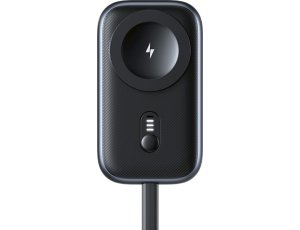 Ładowarka indukcyjna 2w1 USAMS CD245 do Apple Watch z powerbankiem 1200 mAh + kabel USB-C Czarny