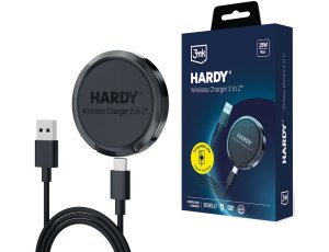 Ładowarka indukcyjna 3MK Hardy Wireless Charger 2in1 15W Czarny Qi MagSafe