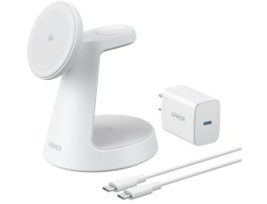 Ładowarka indukcyjna ANKER B25M4G21 MagGo 3w1 15W Biały Qi2 MagSafe