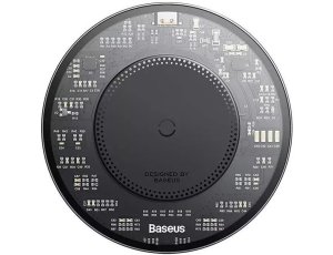 Ładowarka indukcyjna BASEUS Simple 2 15W Czarny Qi MagSafe