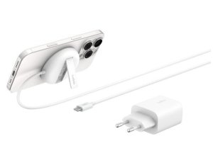 Ładowarka indukcyjna BELKIN BoostCharge Pro Qi2 15W + Zasilacz 20W Biały