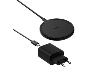Ładowarka indukcyjna BELKIN BoostCharge Qi 15W Czarny + Zasilacz 20W