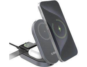 Ładowarka indukcyjna SBS 3w1 15W Czarny Qi2 MagSafe