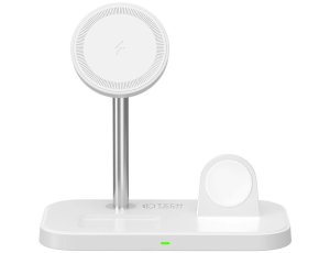 Ładowarka indukcyjna TECH-PROTECT 3w1 Trioboost 15W Biały MagSafe
