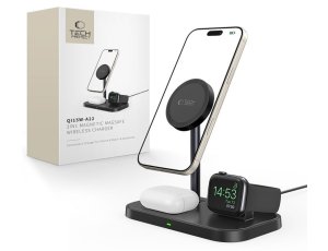 Ładowarka indukcyjna TECH-PROTECT A22 3w1 15W Czarny MagSafe
