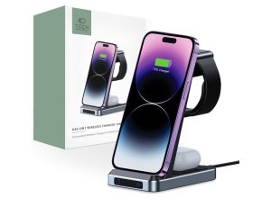Ładowarka indukcyjna TECH-PROTECT QI15W-A26 3w1 Czarny Qi MagSafe