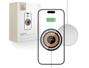 Ładowarka indukcyjna TECH-PROTECT QI15W-A30 Magnetic 15W Srebrny Qi MagSafe