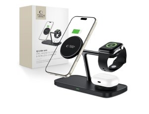 Ładowarka indukcyjna TECH-PROTECT QI15W A45 3w1 Czarny Qi MagSafe