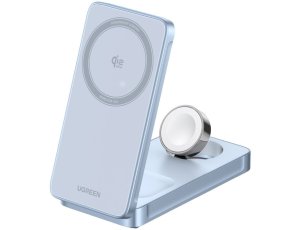 Ładowarka indukcyjna UGREEN W757 MagFlow QI2 3w1 25W Szary