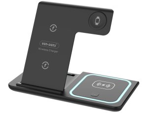 Ładowarka indukcyjna VEN-DENS VD-WLC001 3w1 15W Czarny