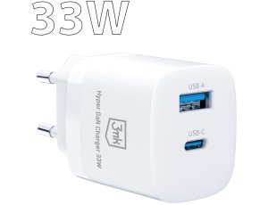 Ładowarka sieciowa 3MK Hyper Gan Charger 33W Biały