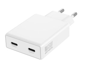 Ładowarka sieciowa 4SMARTS PDPlug Slim Dual 65W GaN Biały