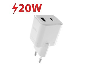 Ładowarka sieciowa ALLITY ATC-01-20WAC GaN 20W Biały