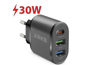 Ładowarka sieciowa ARKS ARTR2USBTCPD30W 30W Czarny