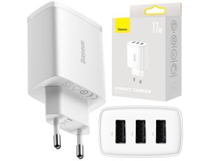 Ładowarka sieciowa BASEUS Compact 17W Biały
