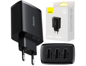 Ładowarka sieciowa BASEUS Compact 17W Czarny