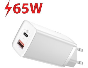 Ładowarka sieciowa BASEUS GaN2 Lite CCGAN2L-B02 A+C 65W Biały