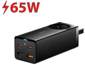 Ładowarka sieciowa BASEUS GaN3 Pro 65W Czarny PSZM000901