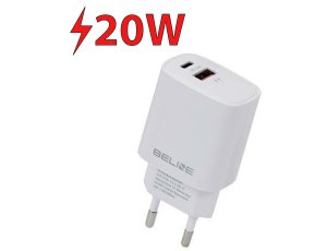 Ładowarka sieciowa BELINE BLN2CW20 20W Biały