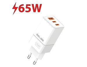 Ładowarka sieciowa BELINE BLN3CW65 GaN 65W Biały