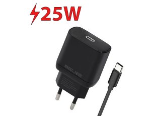 Ładowarka sieciowa BELINE BLNCB25C 25W GaN Czarny