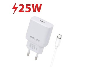 Ładowarka sieciowa BELINE BLNCW25C 25W GaN Biały