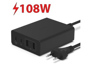 Ładowarka sieciowa BELKIN GaN Desktop Charger WCH010VFBK 108W Czarny