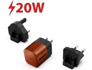 Ładowarka sieciowa ENERGIZER Ultimate Multiplug GaN 20W PD Brązowy
