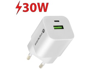 Ładowarka sieciowa EVERACTIVE SC-390Q 30W Biały