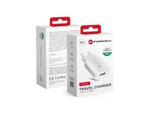 Ładowarka sieciowa FORCELL TFK-TC-1099 18W Biały + Kabel UBS - USB-C