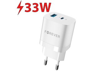 Ładowarka sieciowa FOREVER GaN PD QC TC-05 33W Biały