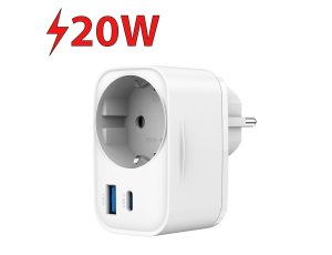 Ładowarka sieciowa GEMBIRD TA-ACPDQC20-01-W 20W Biały