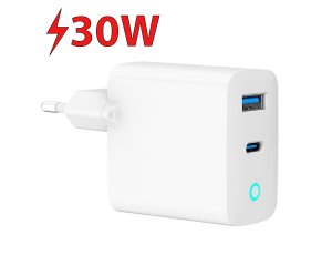 Ładowarka sieciowa GEMBIRD TA-UC-PDQC30L-W-01 30W Biały