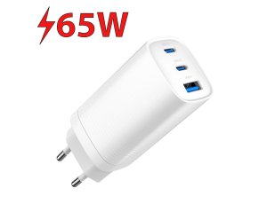 Ładowarka sieciowa GEMBIRD TA-UC-PDQC65-01-W 65W Biały