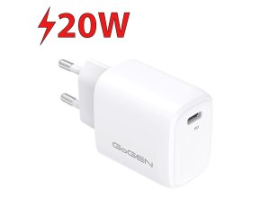 Ładowarka sieciowa GOGEN ACHPD120CW 20W Biały + kabel USB Typ-C