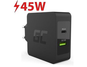 Ładowarka sieciowa GREENCELL CHAR10 USB-C 45W PD